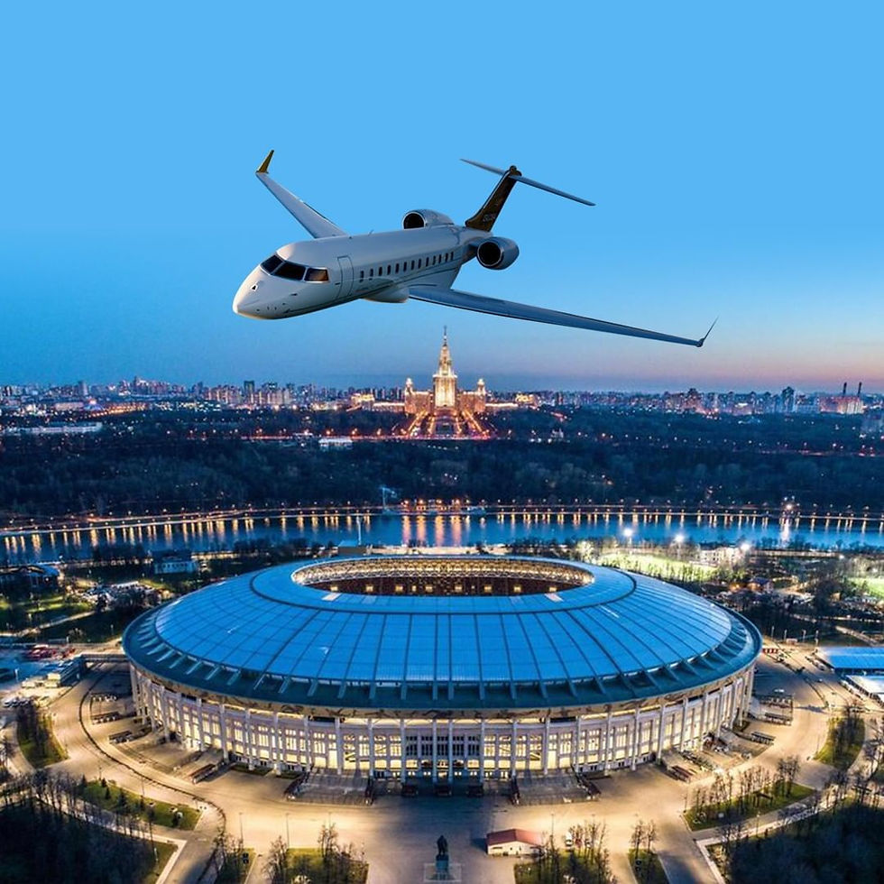 Private jet routes between 2026 FIFA World Cup host cities across the United States