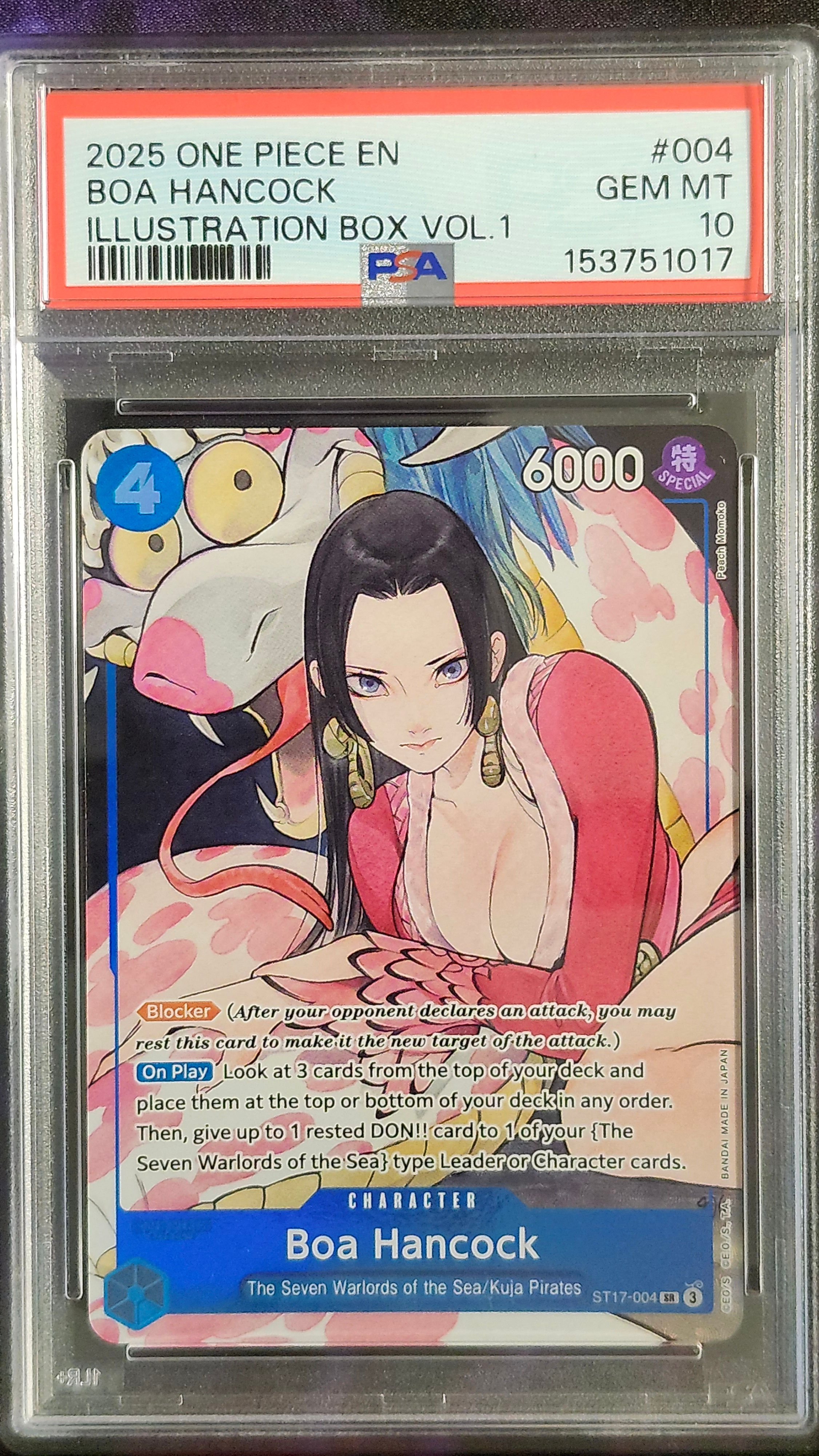 One Piece Boa Hancock ST17-004 PSA 10 Illustration Box Vol. 1