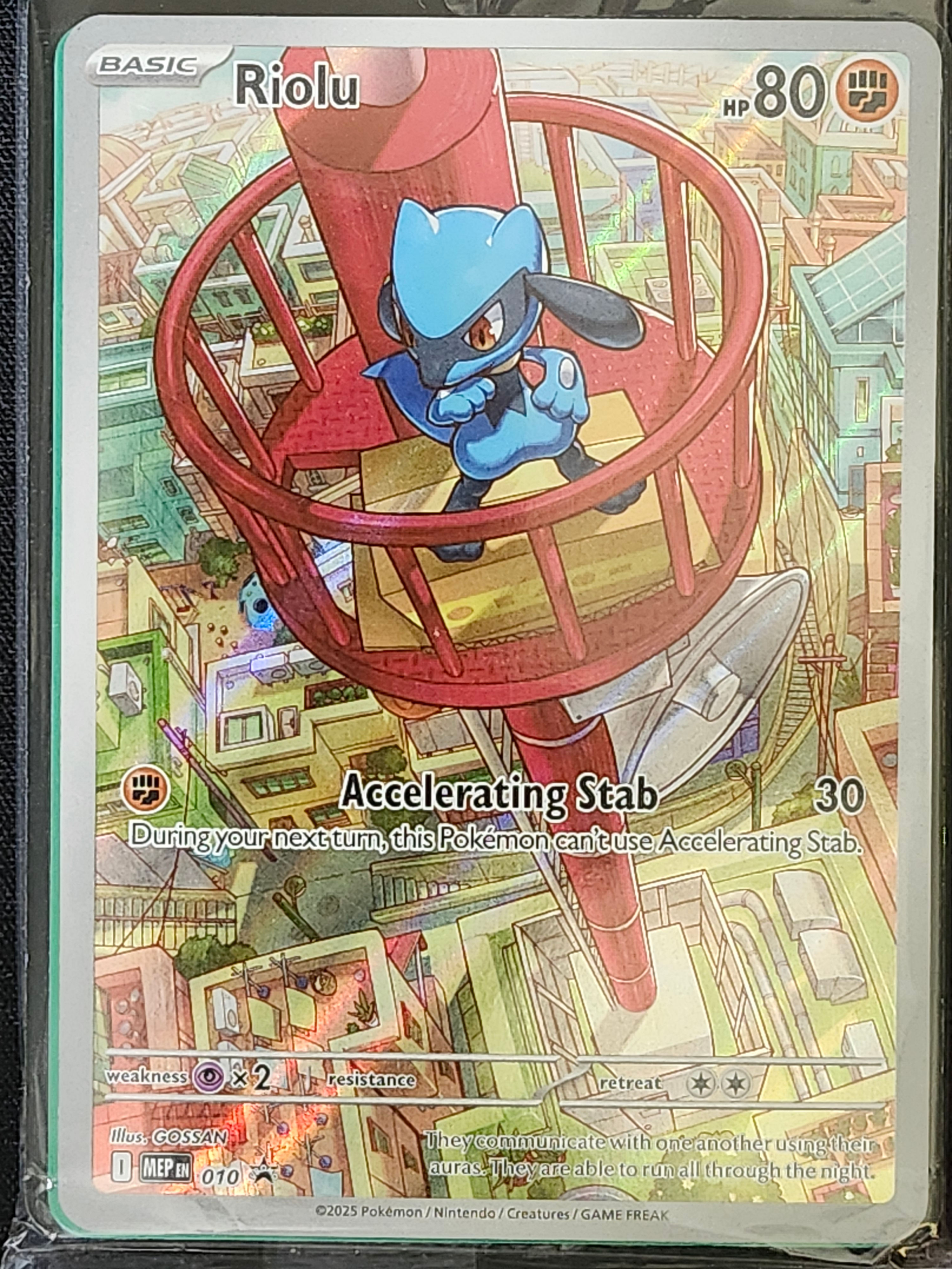 Pokemon Riolu 010 Black Star Promo & Dividers MEP