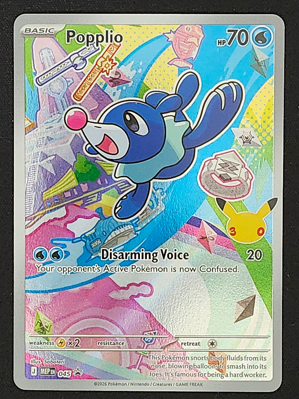 Thumbnail: Pokemon Popplio 045 Black Star Promo First Partner Series 1 MEP