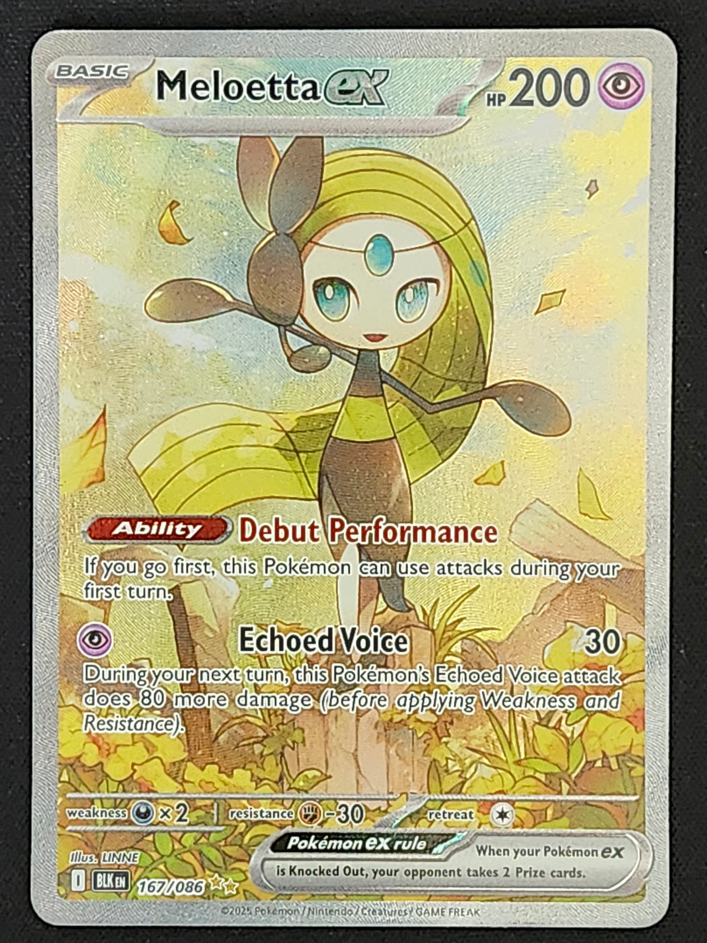 Pokemon Meloetta ex 167/086 Black Bolt BLK