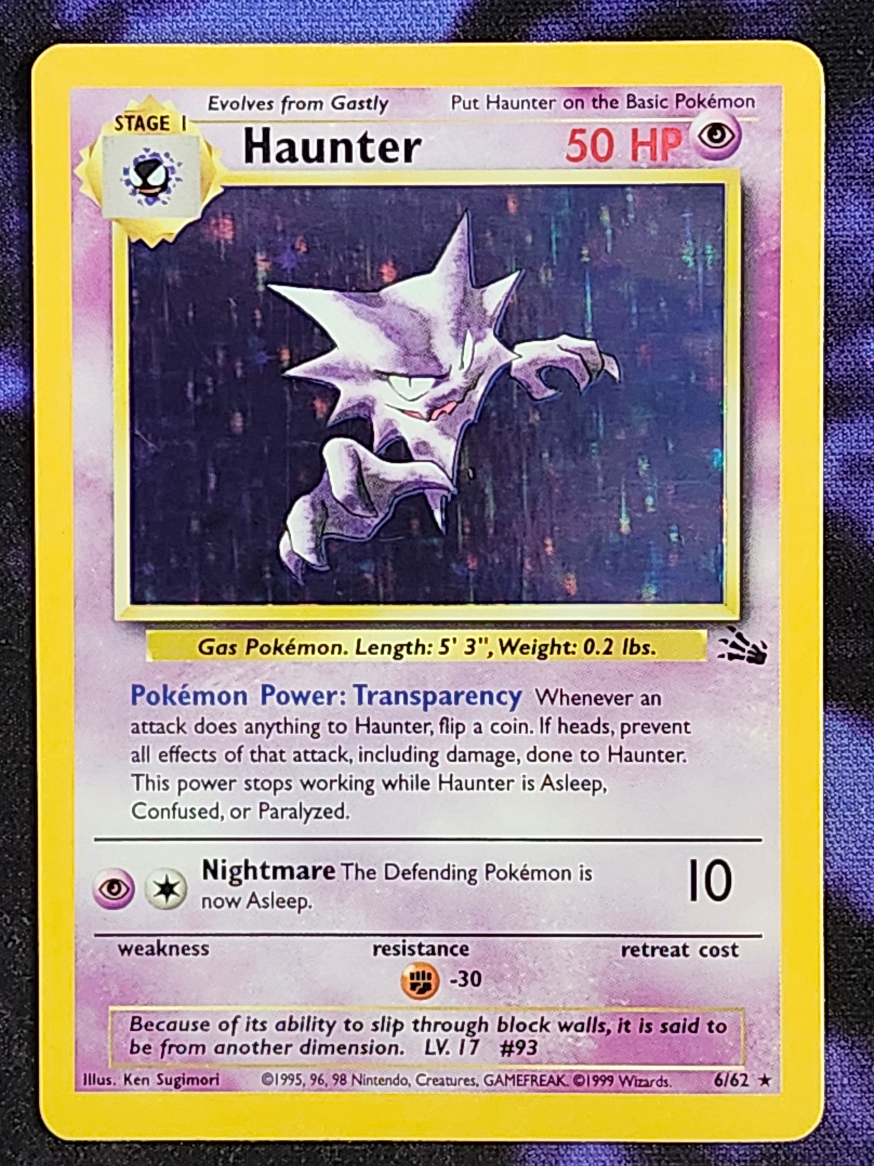 Pokemon Haunter Holo 6/62 (LP) Unlimited Fossil FO