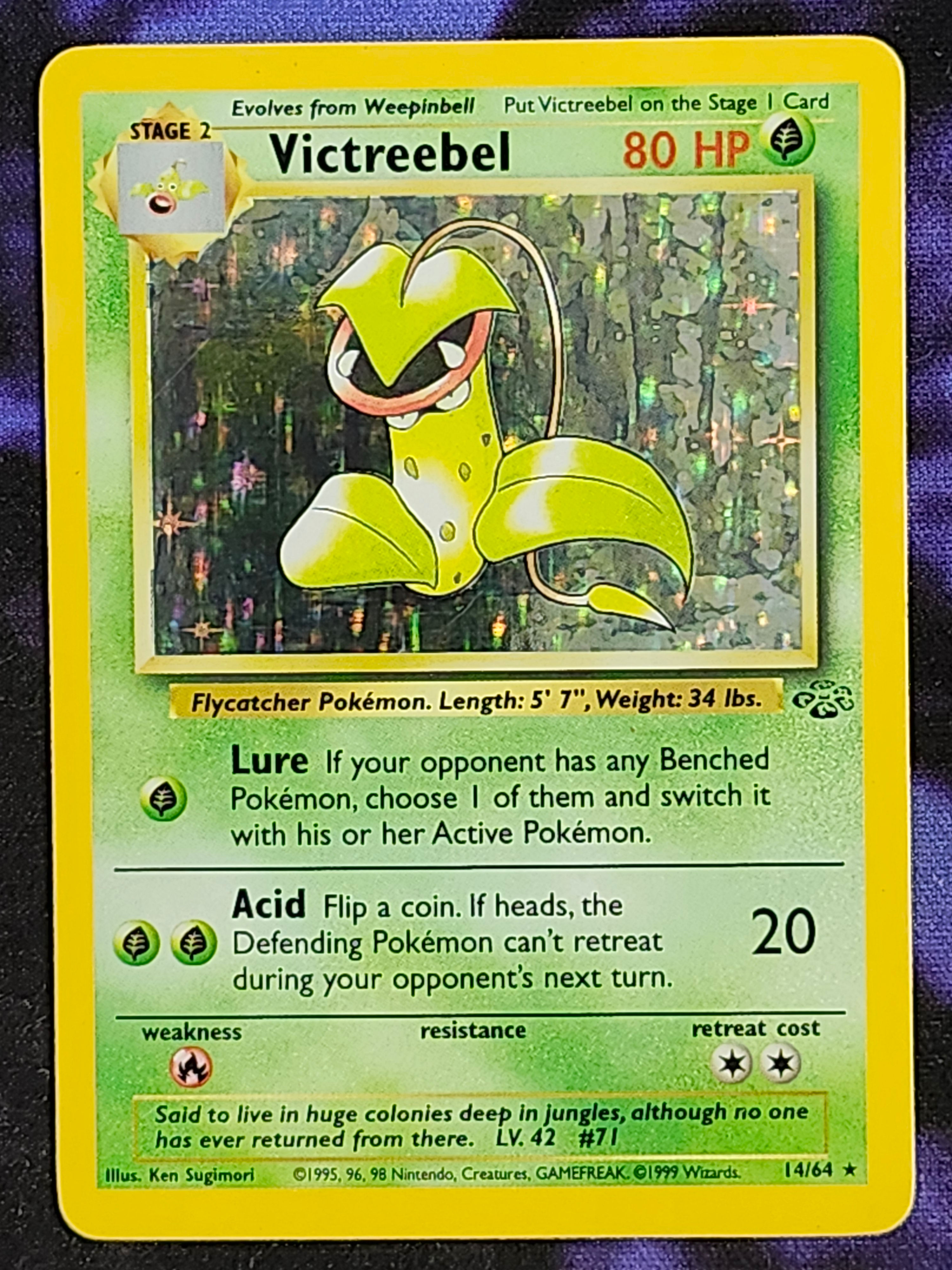 Pokemon Victreebel 14/64 (LP) Holo Jungle JU