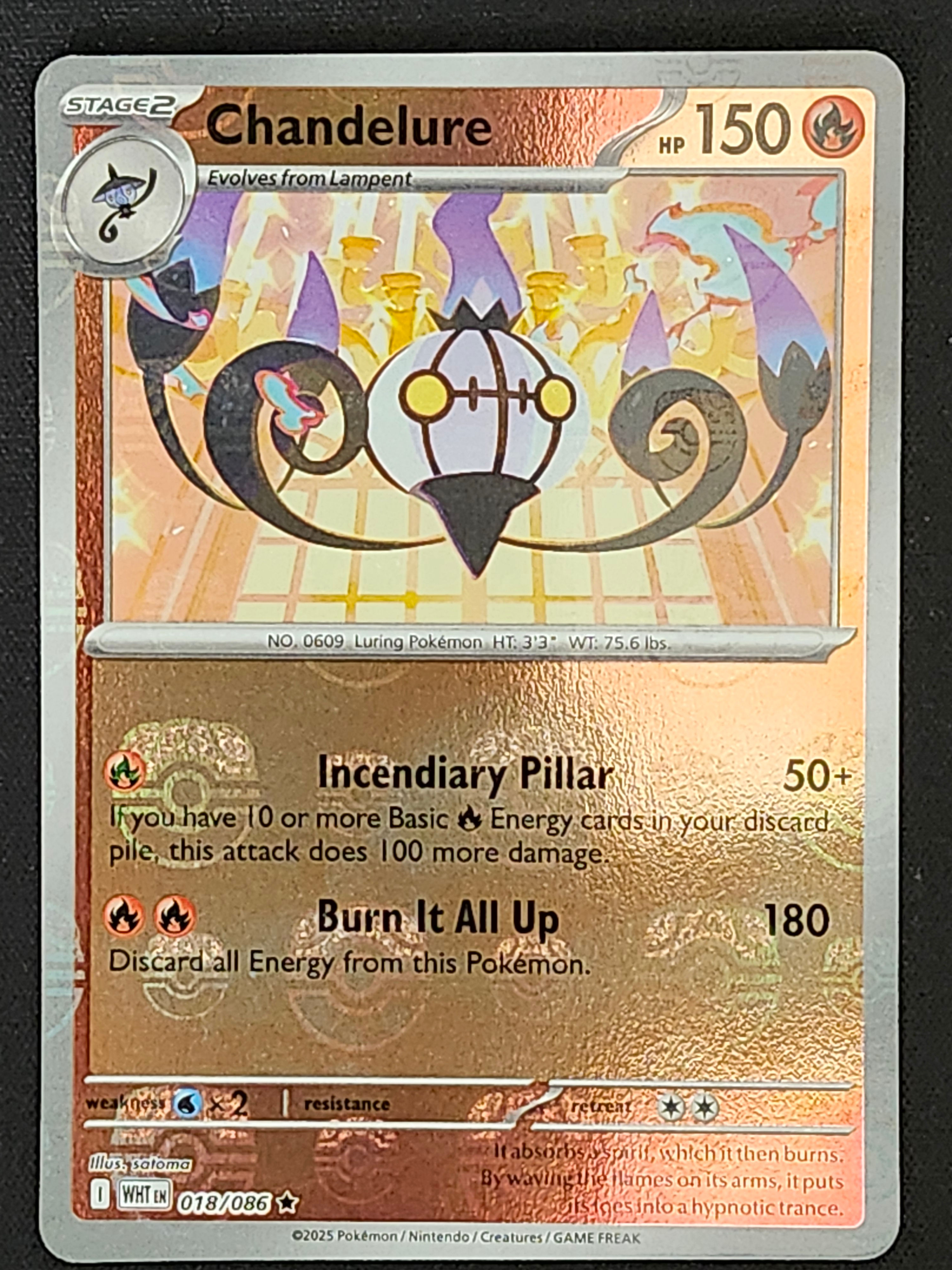 Pokemon Chandelure 018/086 MASTER BALL White Flare WHT