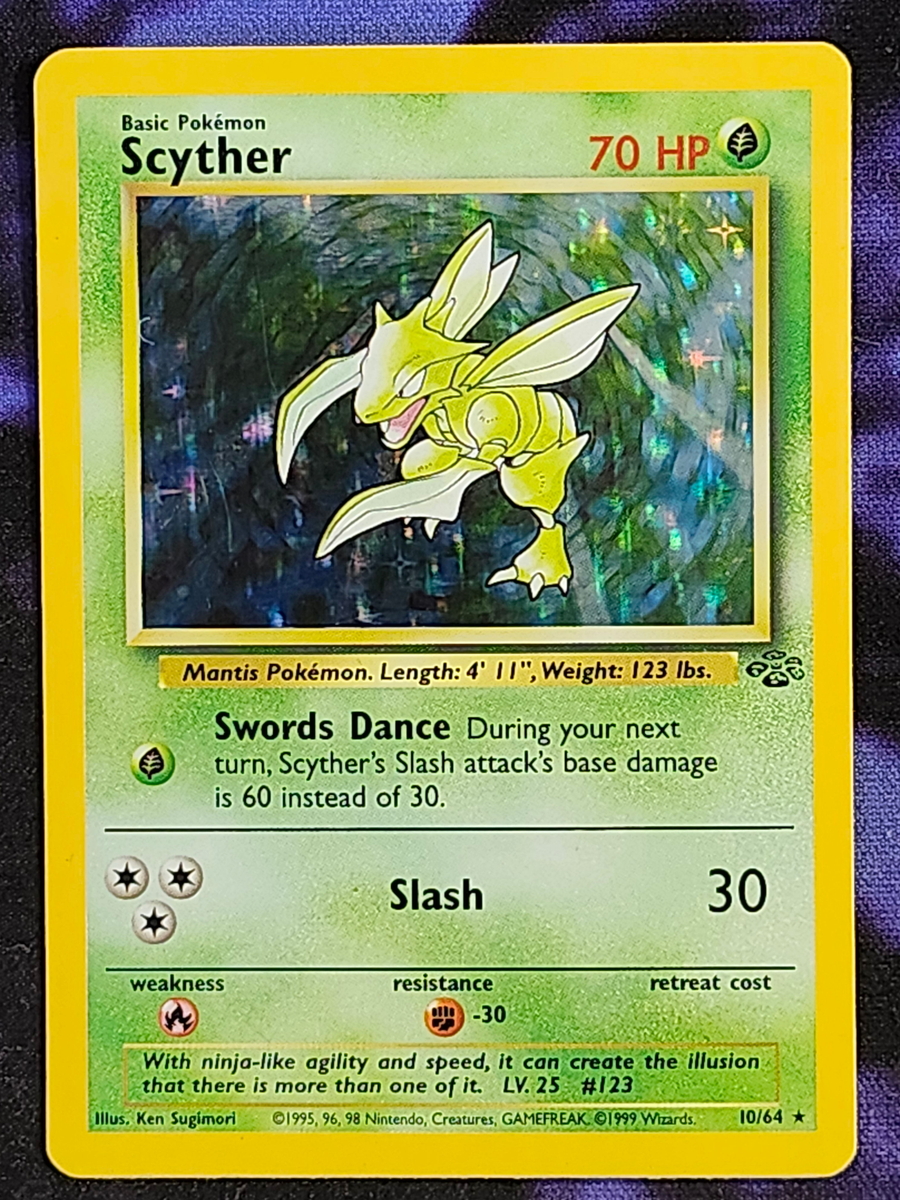 Pokemon Scyther 10/64 (MP) Holo Jungle JU