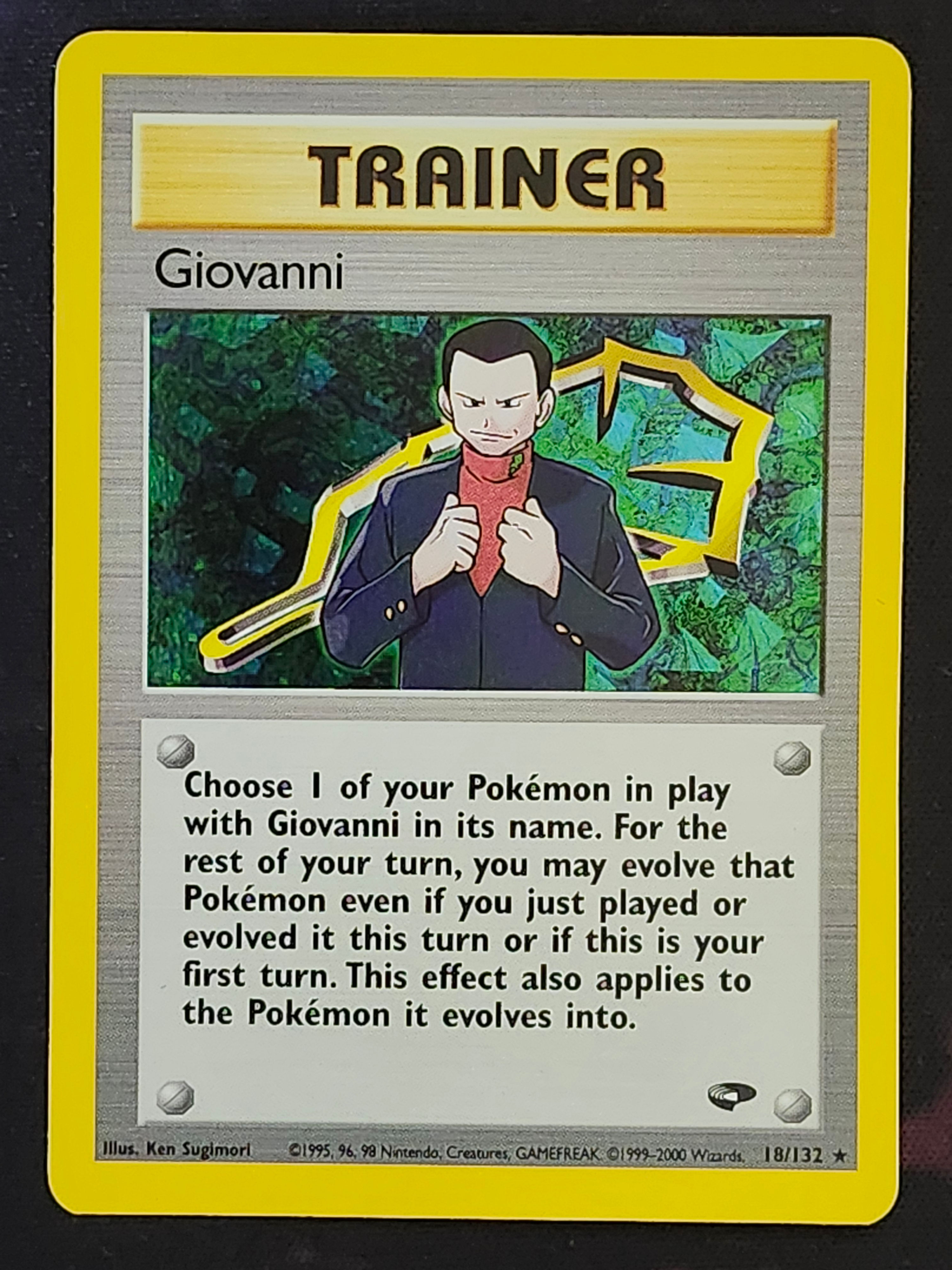 Pokemon Giovanni 18/132 (LP) Holo Gym Challenge G2