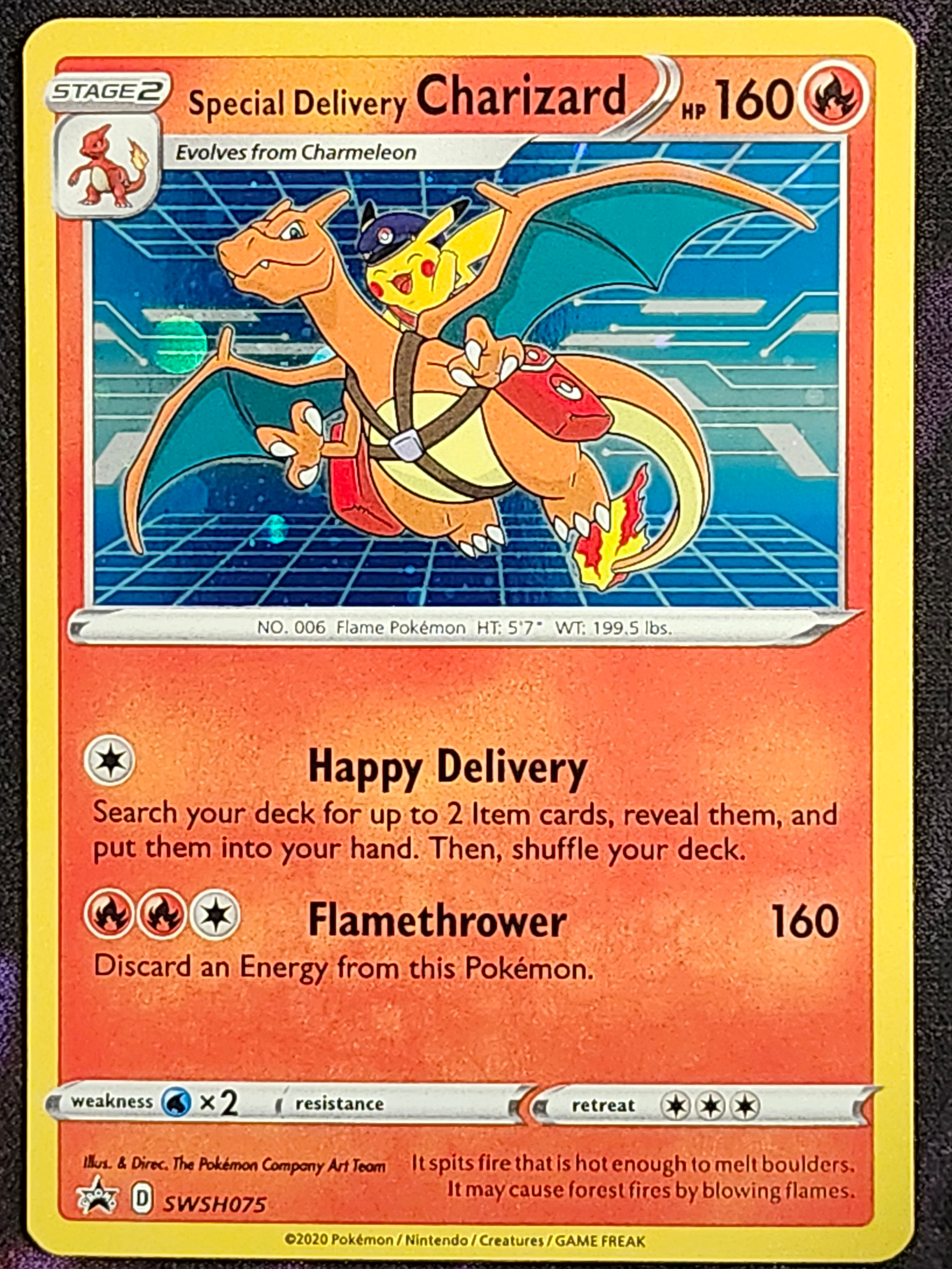 Pokemon Special Delivery Charizard SWSH075 Black Star Promo BSP