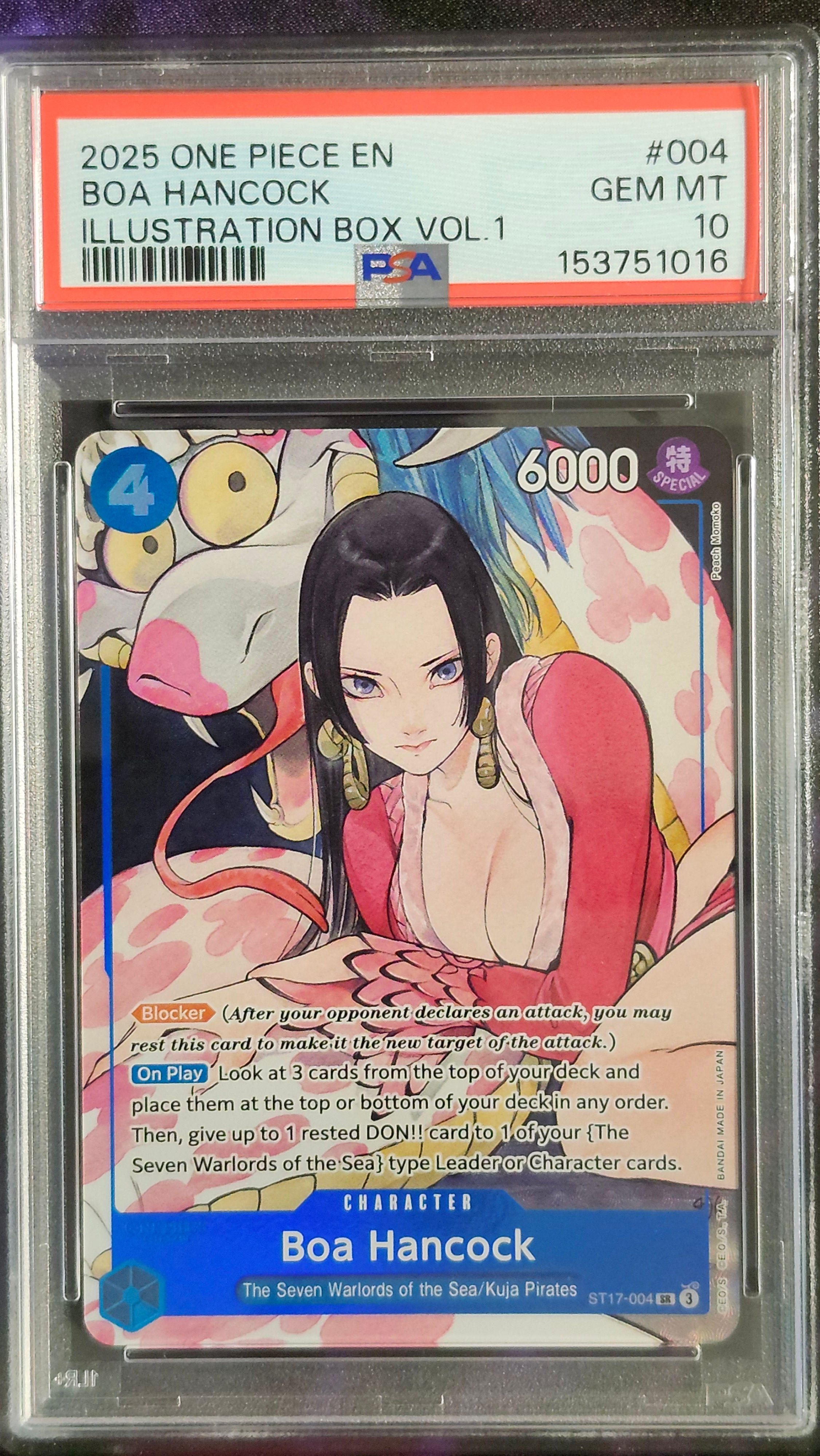 One Piece Boa Hancock ST17-004 PSA 10 Illustration Box Vol. 1