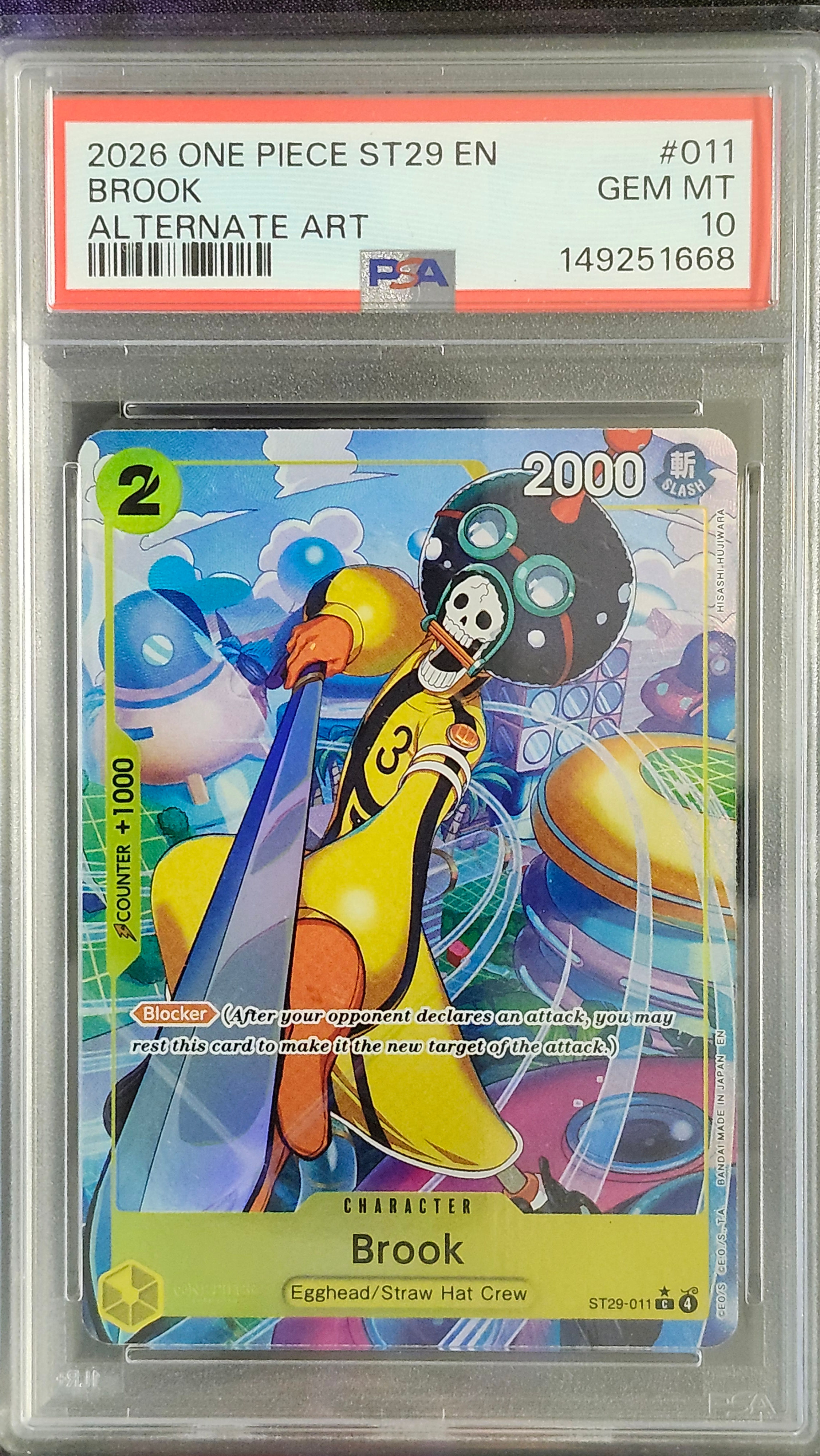 One Piece Brook ST29-011 PSA 10 Starter Deck