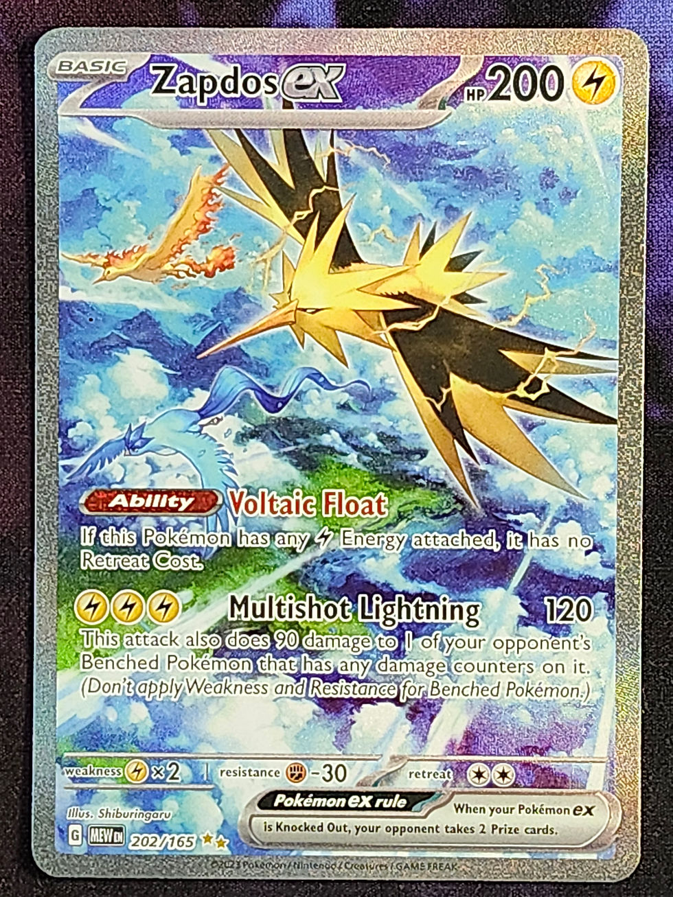 Thumbnail: Pokemon 151 Zapdos ex 202/165 (LP) MEW