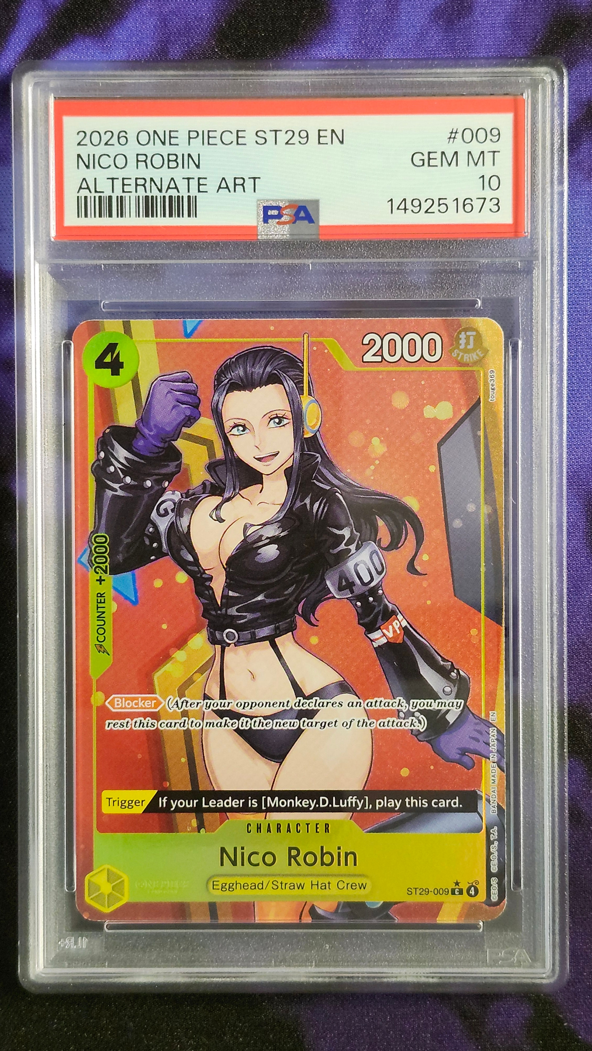 One Piece PSA 10 Nico Robin 009 ST29 - Egghead Starter Deck