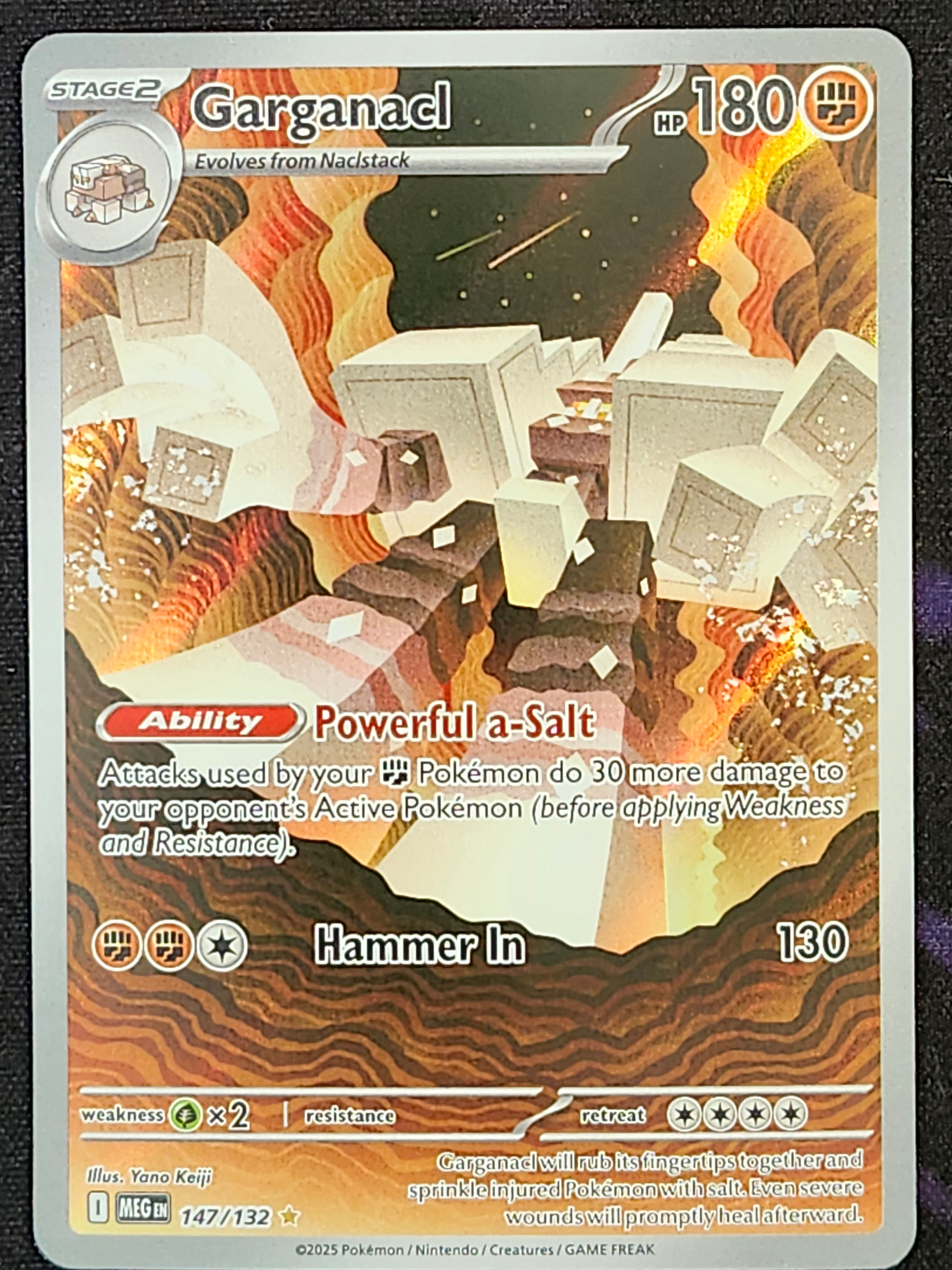 Pokemon Garganacl 147/132 Mega Evolution MEG