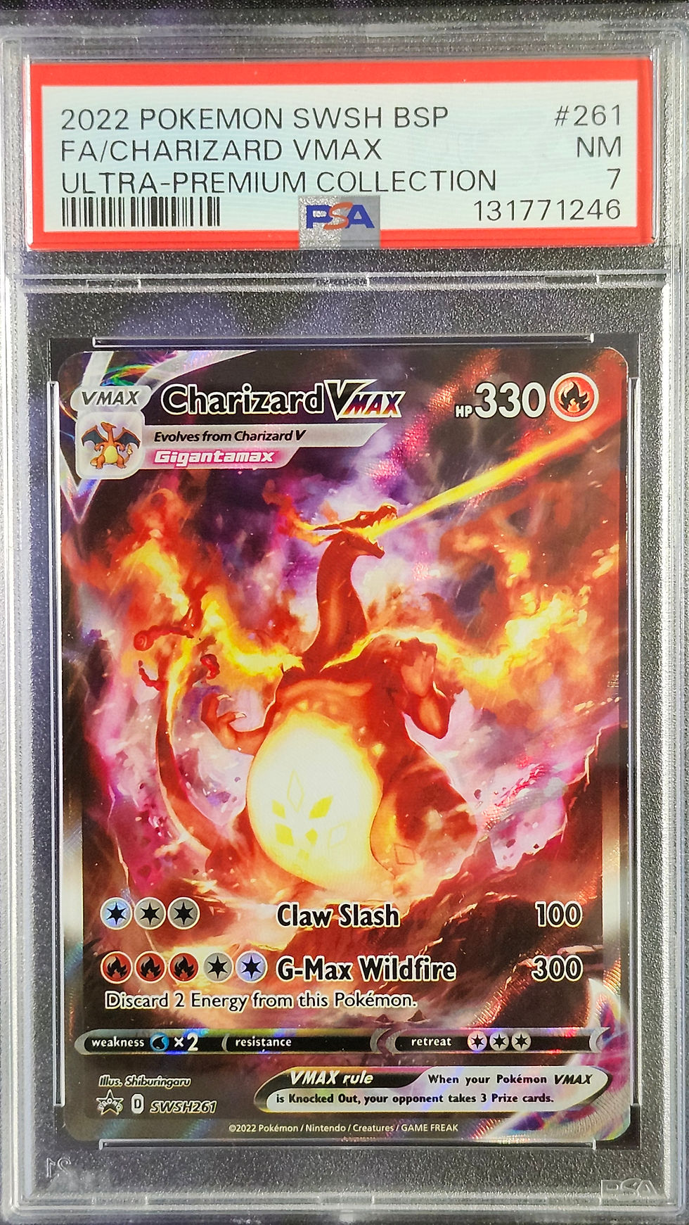 Pokemon PSA 7 Charizard VMAX 261 Ultra Premium Collection Promo