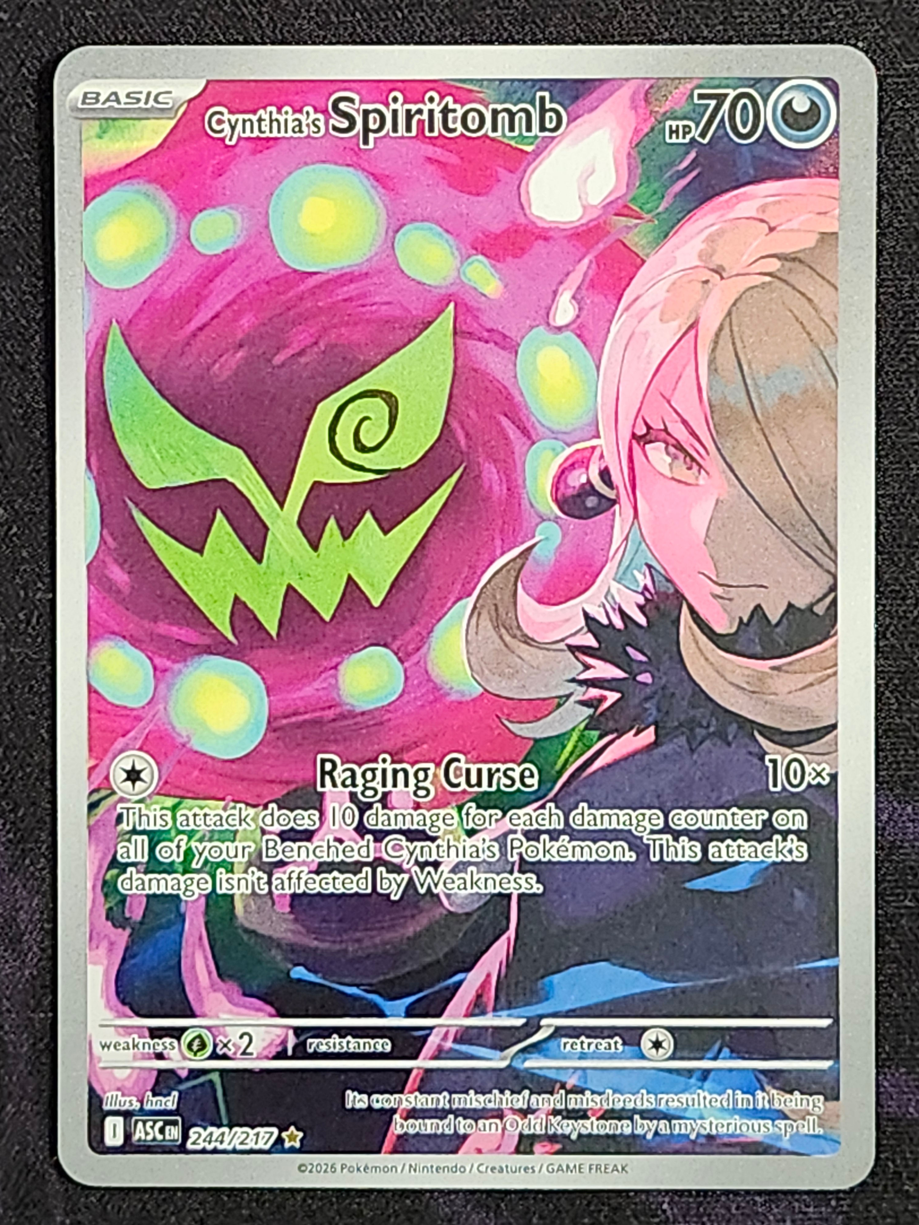 Pokemon Cynthia's Spiritomb 244/217 Ascended Heroes ASC