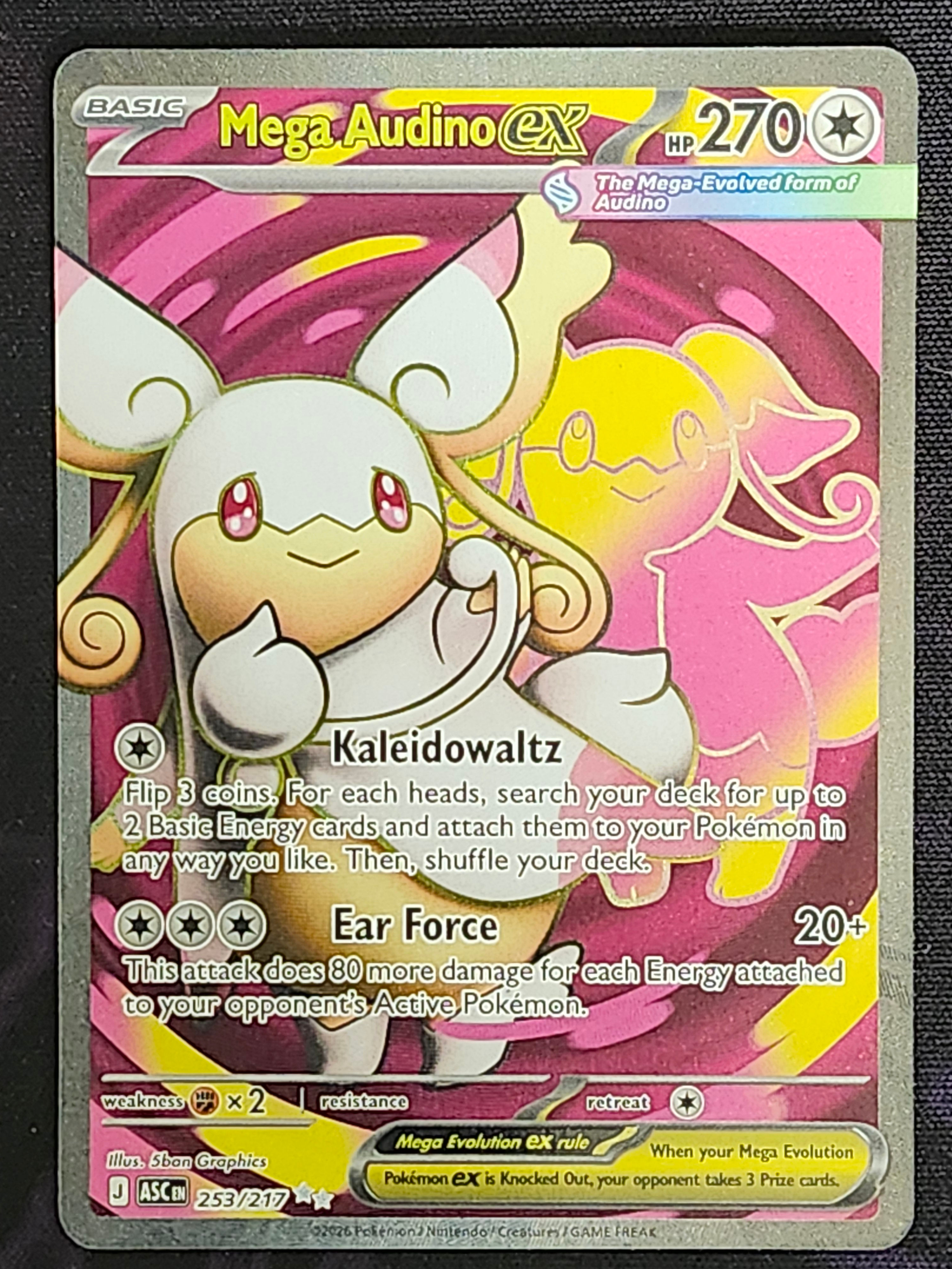 Pokemon Mega Audino EX 253/217 Ascended Heroes ASC