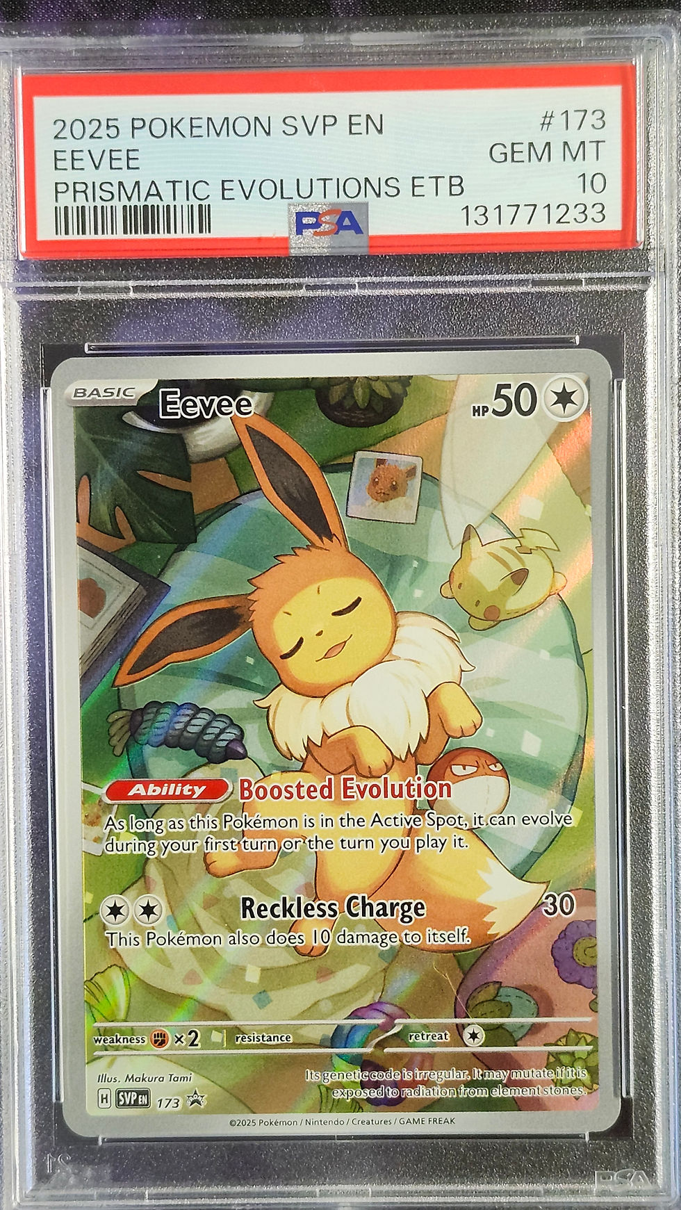 Pokemon PSA 10 Eevee 173 Prismatic Evolutions ETB Promo