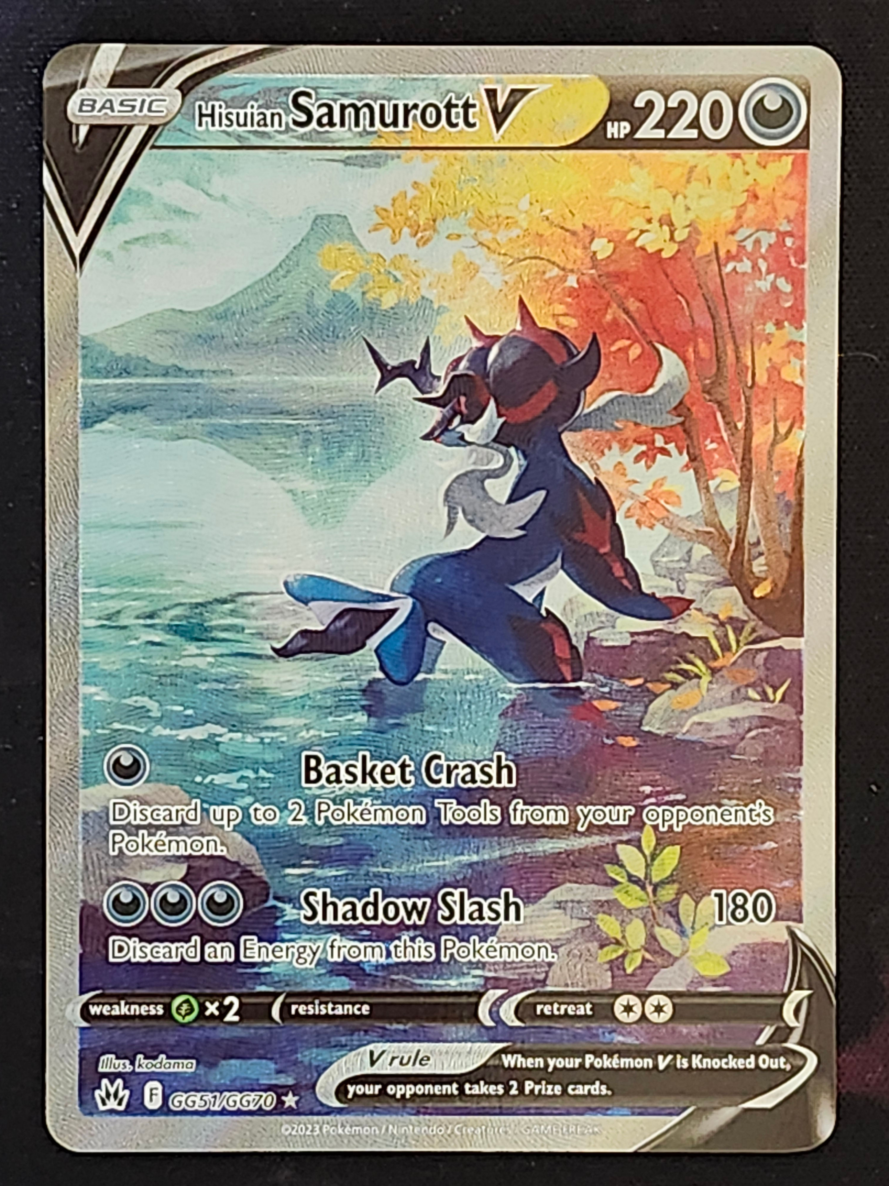 Pokemon Hisuian Samurott V GG51/GG70 Crown Zenith CRZ
