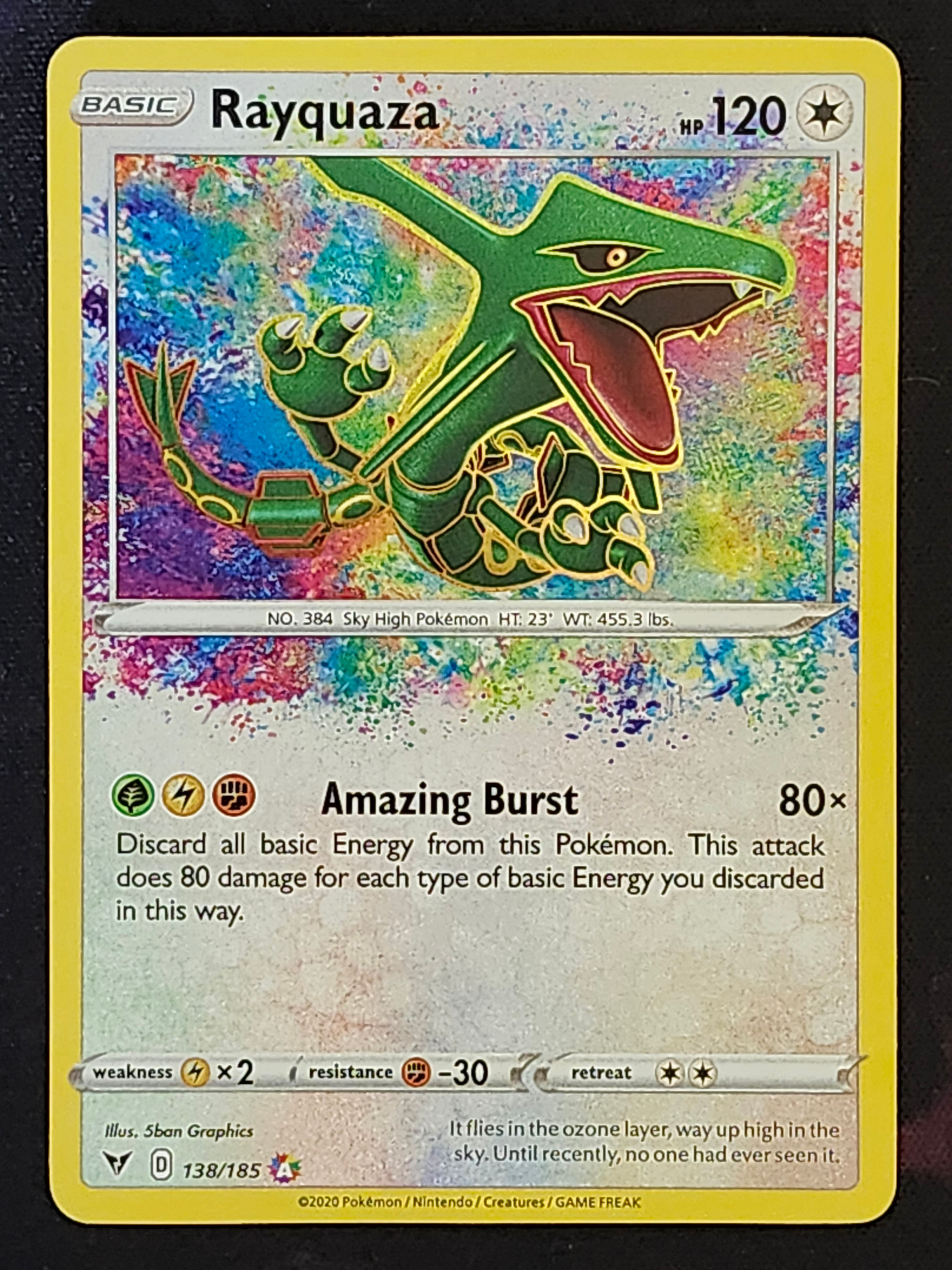 Pokemon Rayquaza 138/185 Amazing Rare Vivid Voltage VIV