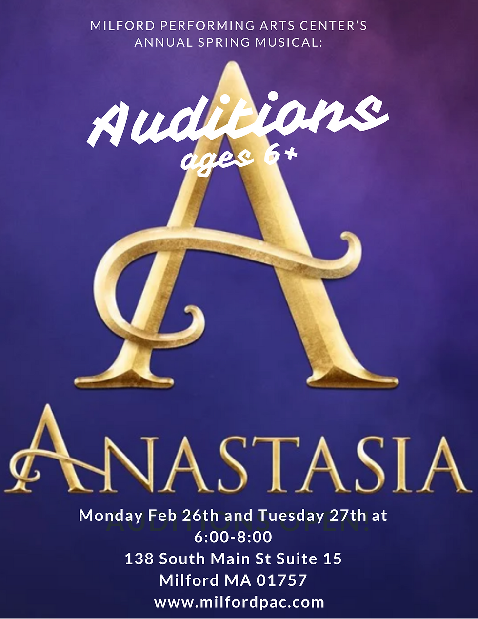 Anastasia Workshop Registration (CLOSED)