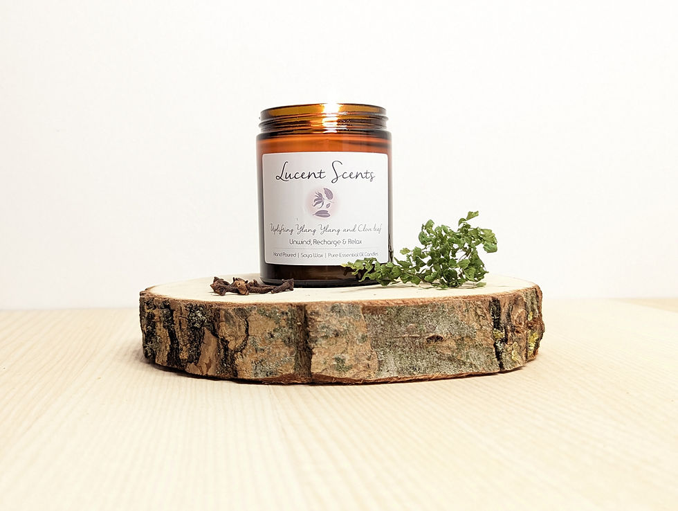 Thumbnail: Uplifting Ylang Ylang and Clove Leaf Single Wick Candle
