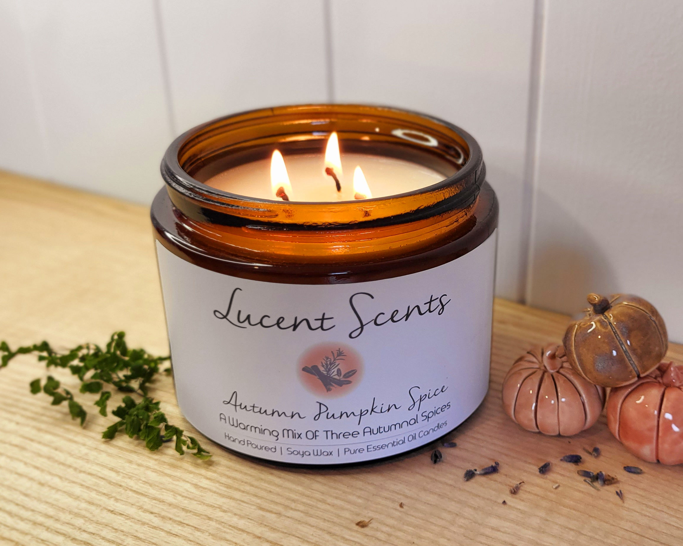 Autumn Pumpkin Spice Triple Wick Candle