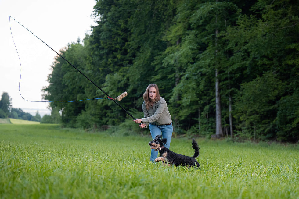 Karin mit der Hetzangeljagd mit Mojo