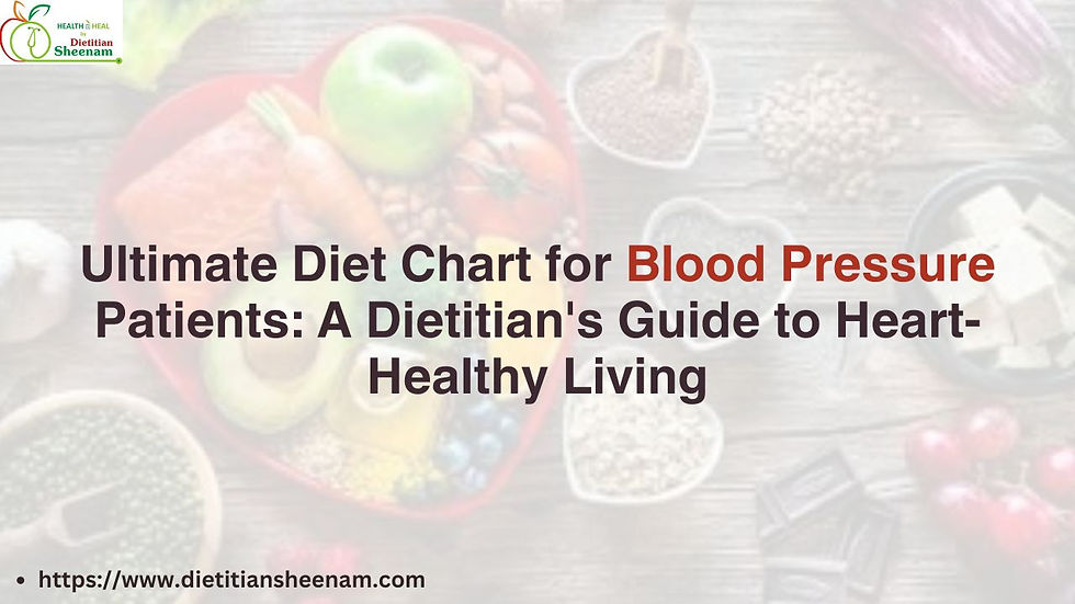 Ultimate Diet Chart for Blood Pressure Patients: A Dietitian's Guide to Heart-Healthy Living