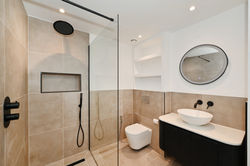 Stunning Bathroom Refurbishment done in East London by IMD Projects, with Black Accents, a Walk In S