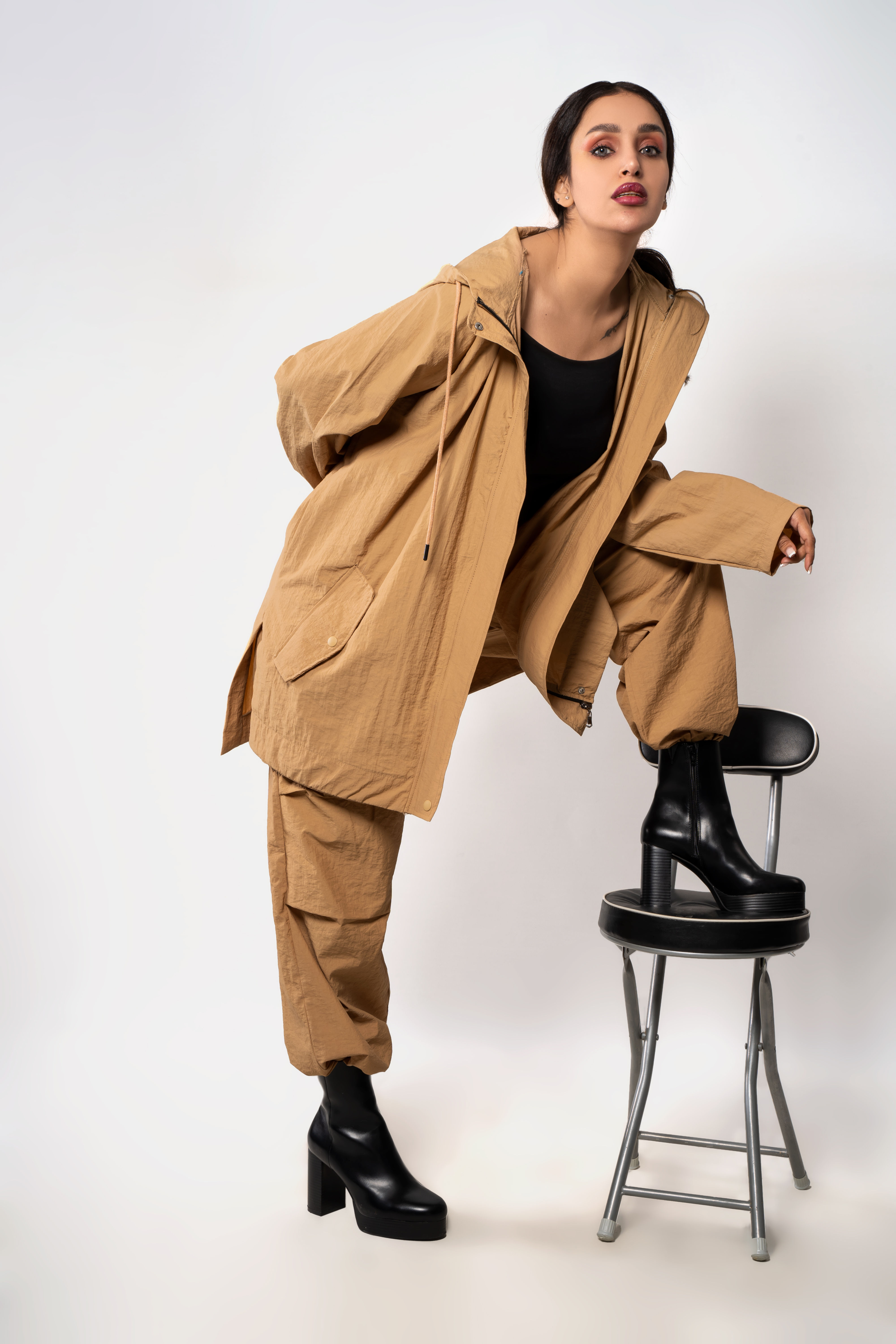 Suit Raincoat and Cargo Packet Trousers