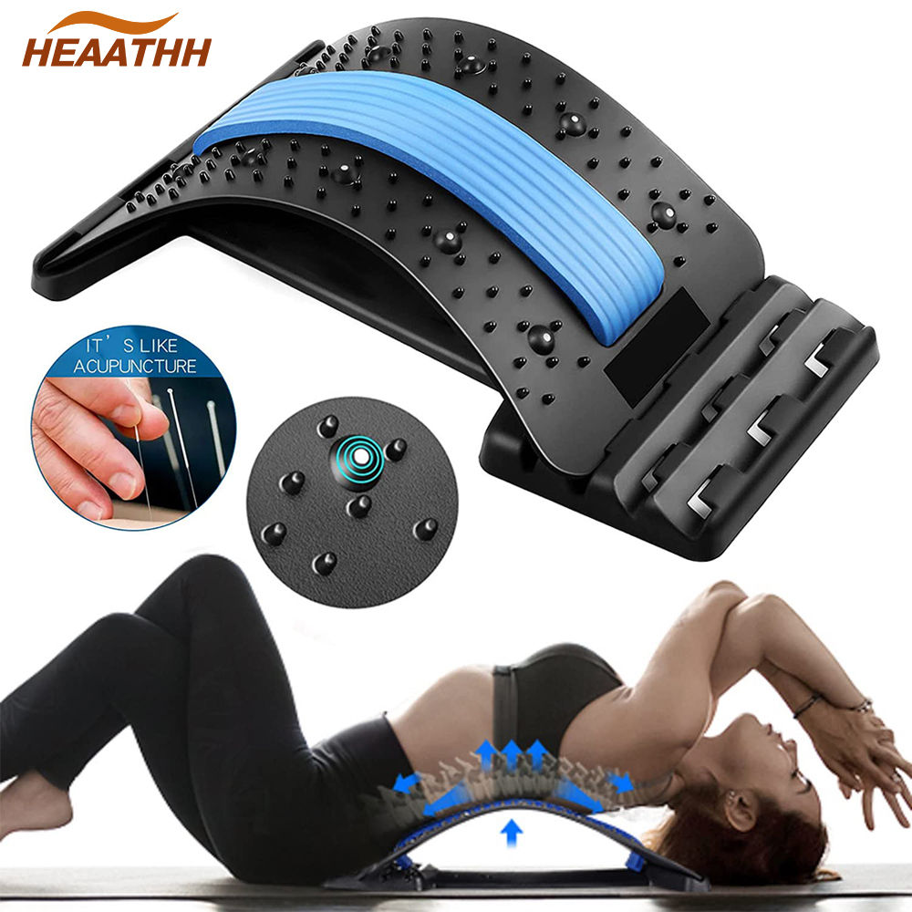 Adjustable Back Stretcher Waist Back Cracking Device Back Cracker 4 Level Spine 