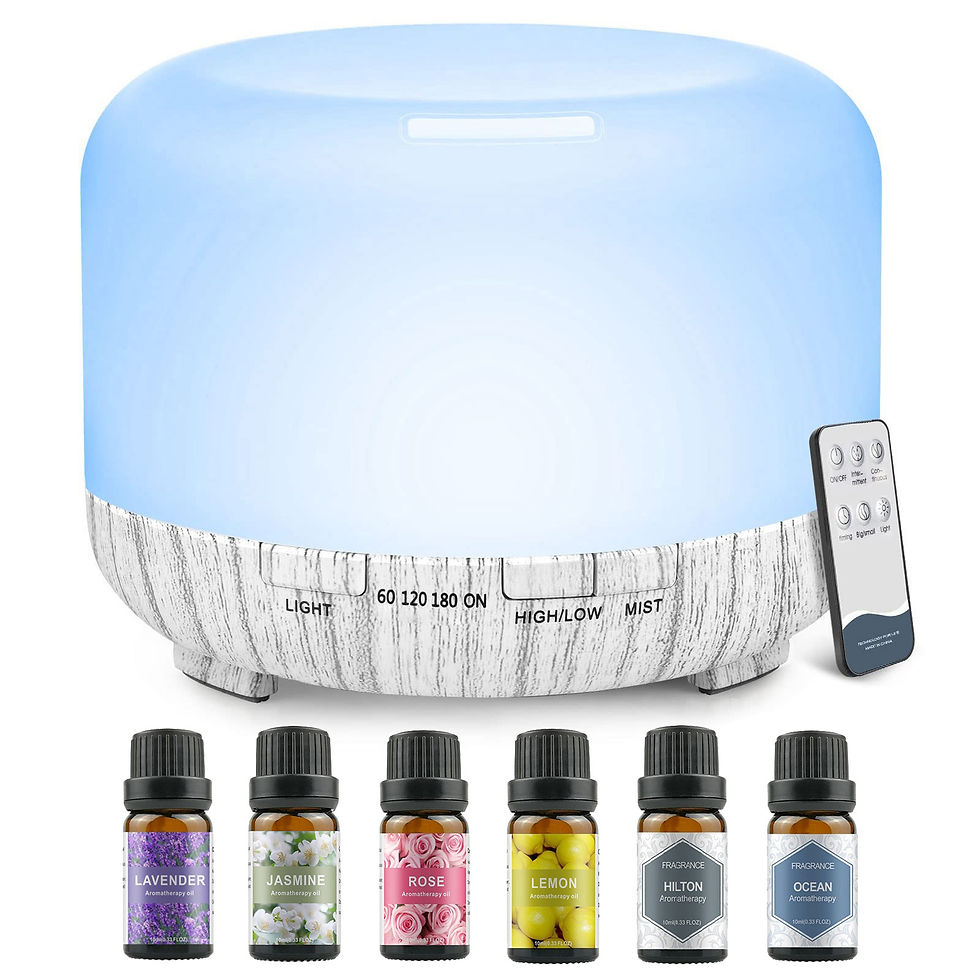 Thumbnail: 500ML Aroma Diffuser (Oils Optional), 5V 2A Essential Oil Aromatherapy Diffuser 