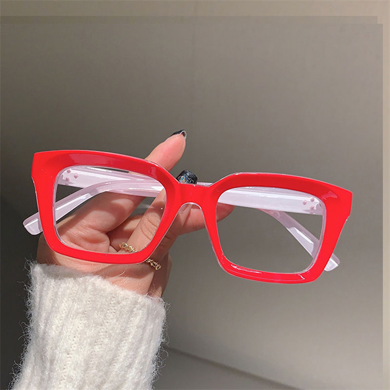 الصورة المصغرة: Fashion Square Glasses for Women Classic Blue Light Blocking Men Daily Life Styl