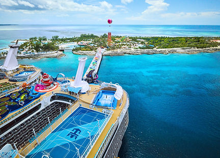 Royal Caribbean cruise ship at Perfect Day at Cococay