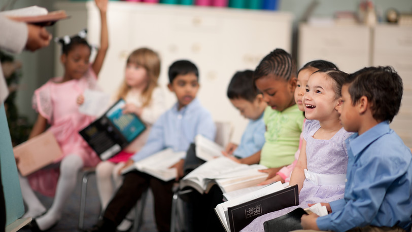 Children Reading the Holy Bible