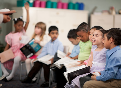 Children Reading the Holy Bible