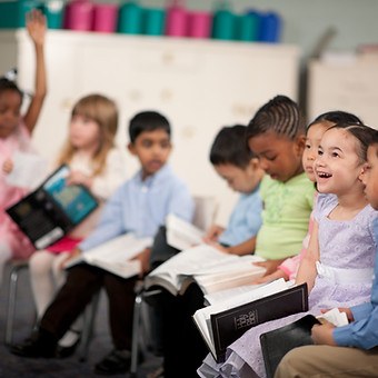 Children Reading the Holy Bible