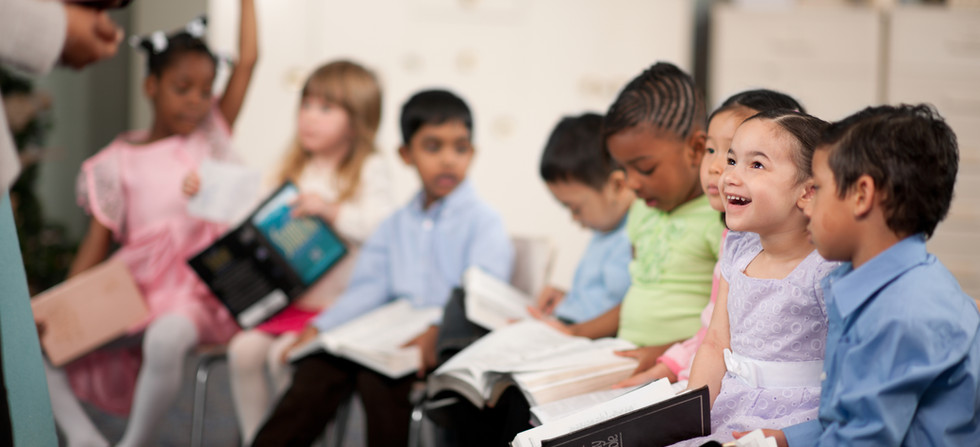Children Reading the Holy Bible