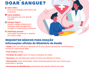 JUNHO VERMELHO - MÊS DE INCENTIVO À DOAÇÃO DE SANGUE