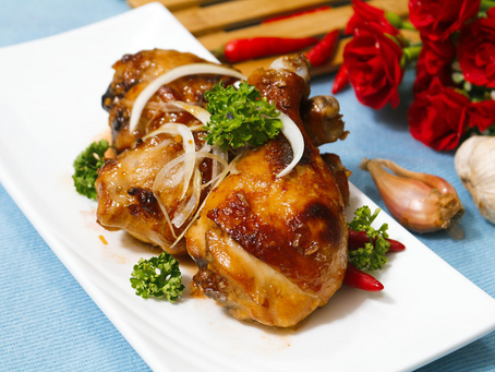 Đùi gà nướng táo - món ăn tặng mẹ