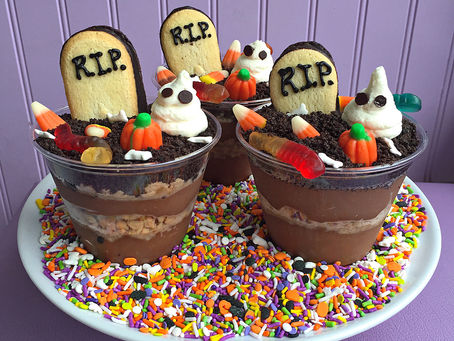 Graveyard pudding - Halloween sợ ma nhưng vẫn thích đi quẩy thì ăn gì cho đỡ sợ đây , hic  🤔🤔🤔🤔 