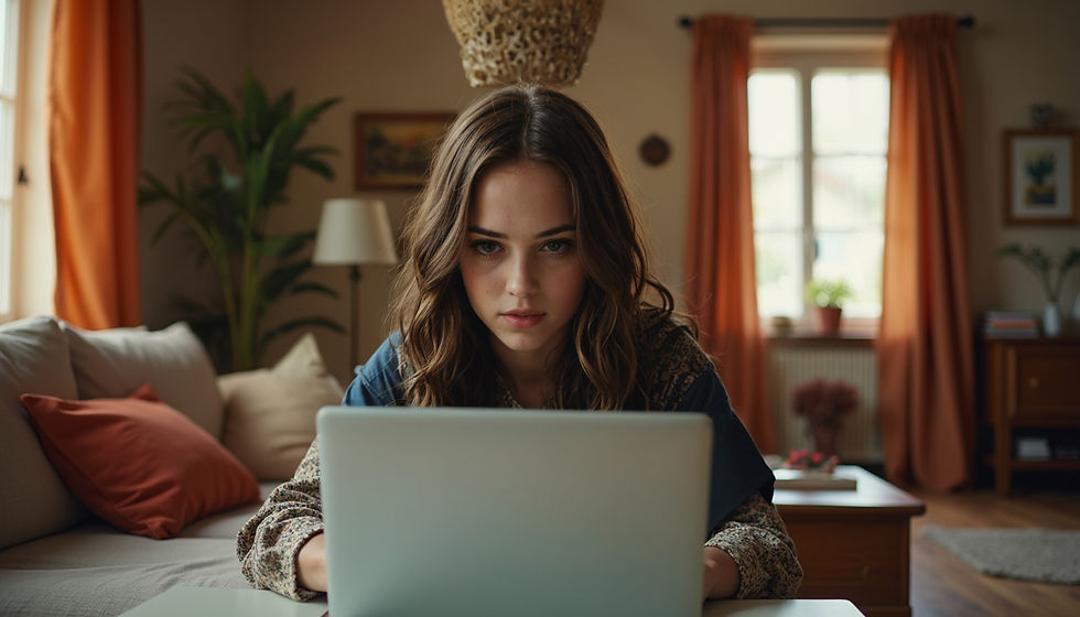 calm and concentrated mood prevails.