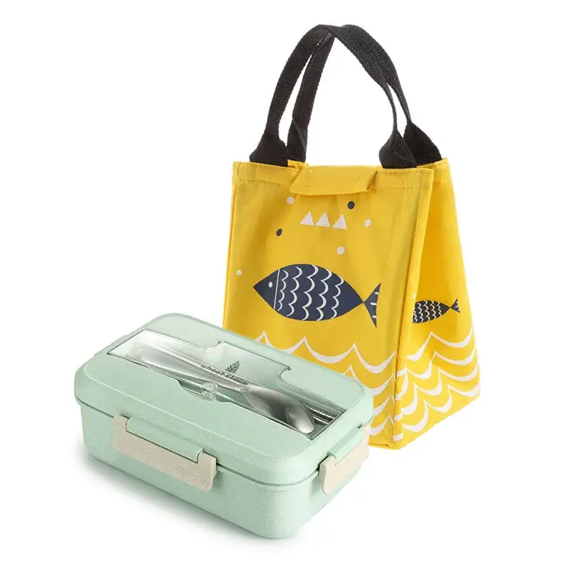 Miniatura: TUUTH Microwave Lunch Box Wheat Straw Dinnerware