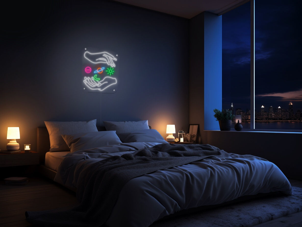 Galaxy Hands - Illuminated Led Neon Sign