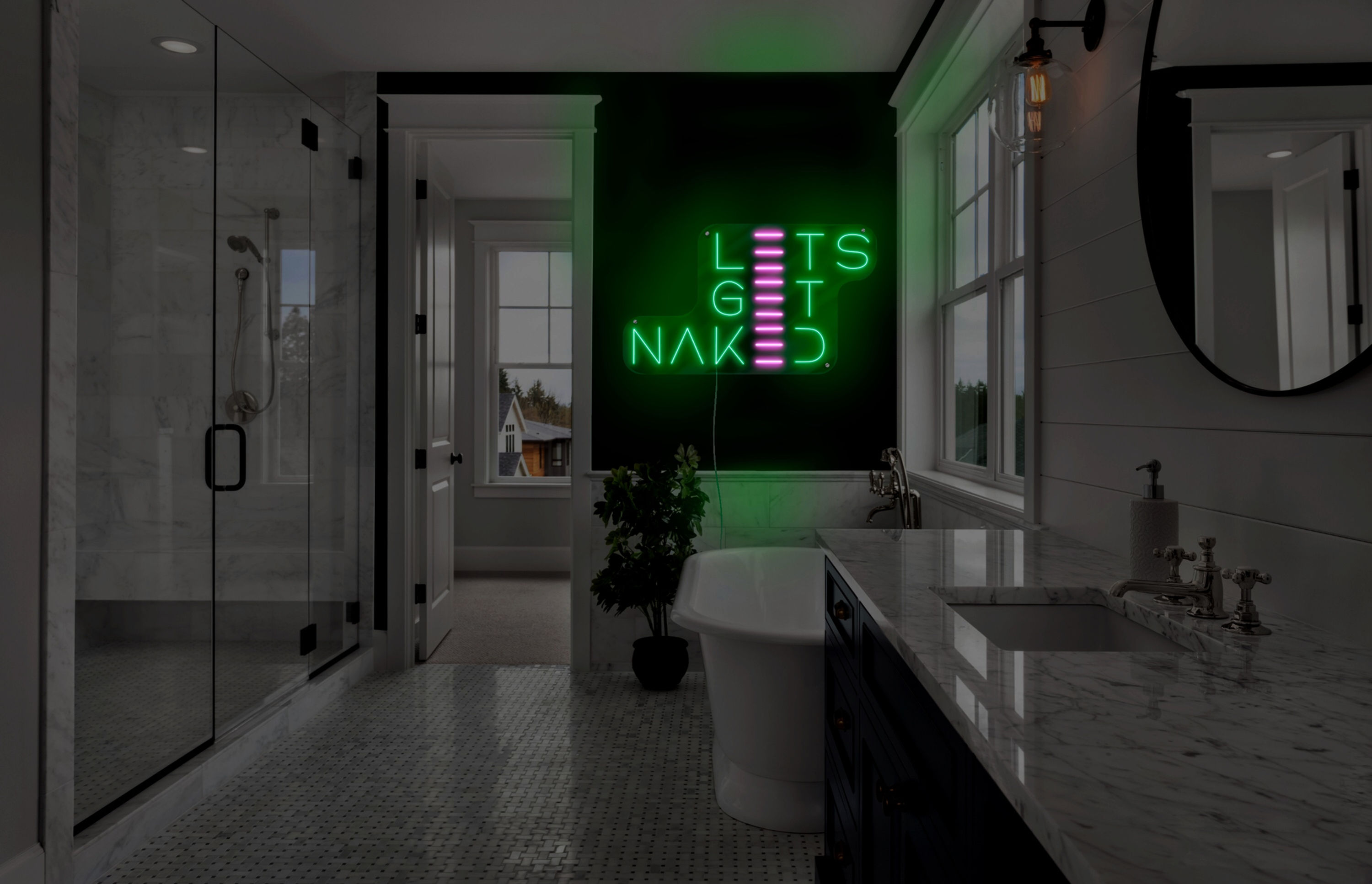 LET'S GET NAKED NEON SEMN LUMINOS VERDE