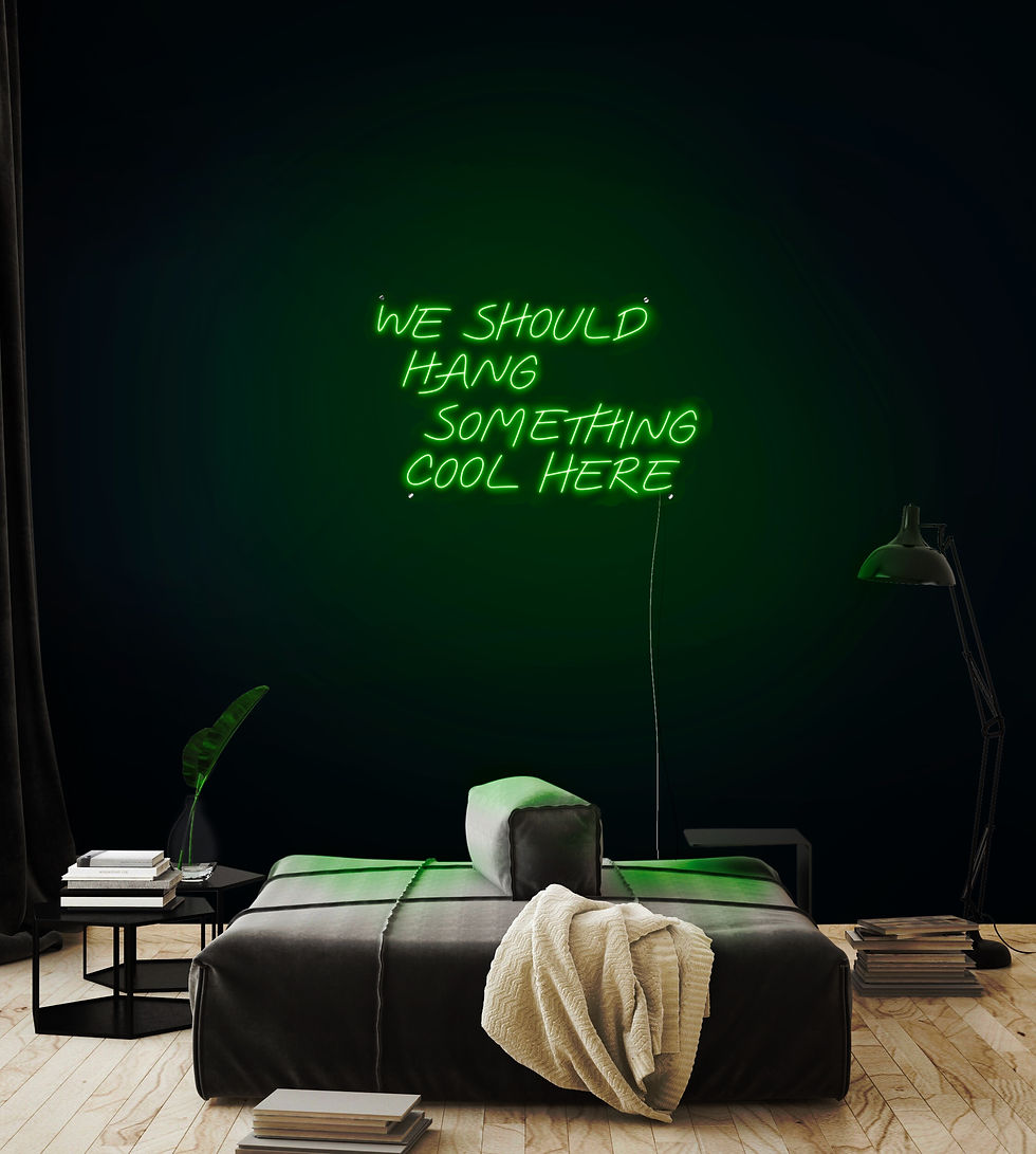 Miniatură: We Should Hang Something Cool Here - Illuminated Led Neon Sign