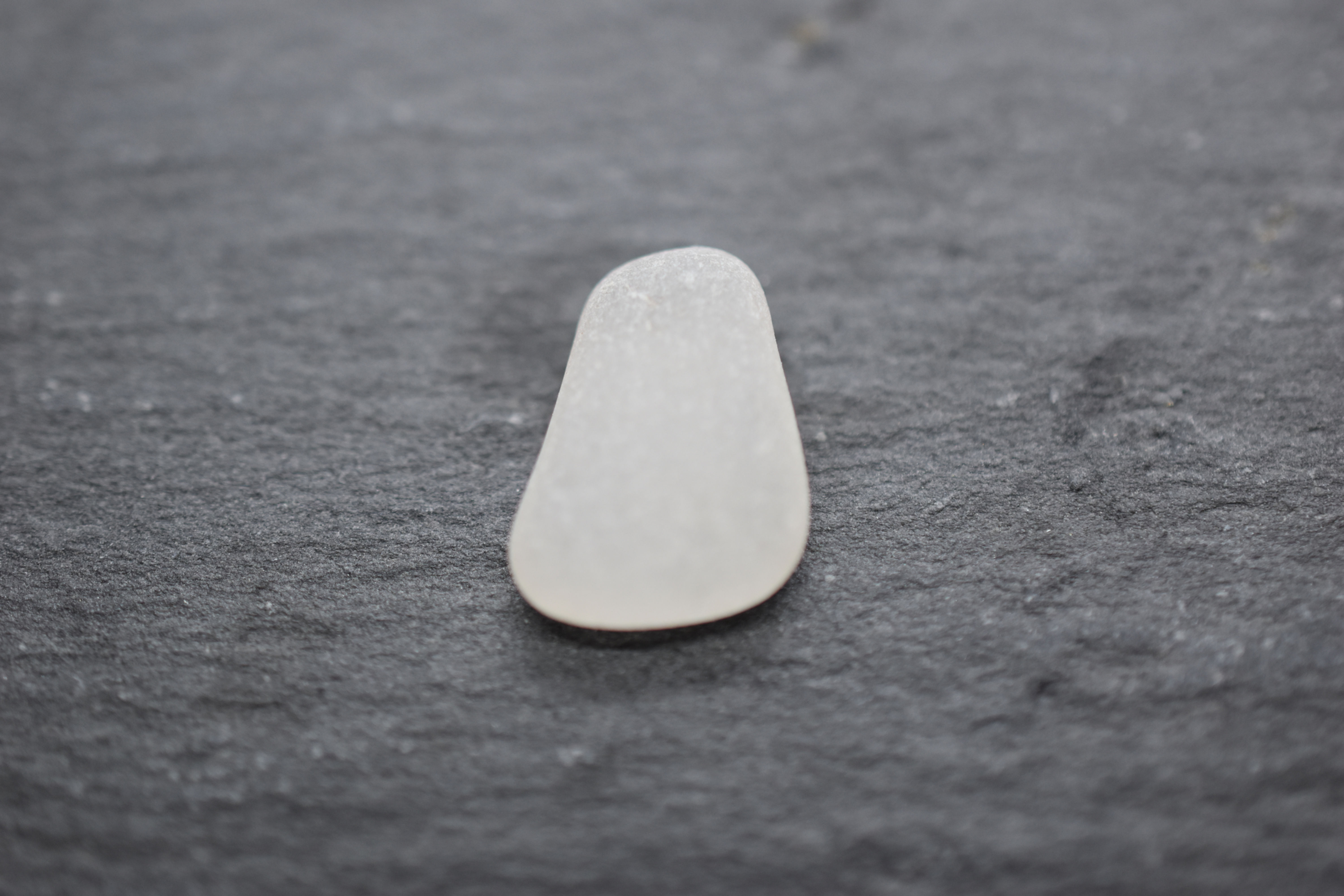 No 3: Bespoke White Sea glass ring