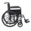 Thumbnail: Drive Medical Silver Sport 1 Wheelchair with Full Arms and Swing away Footrest