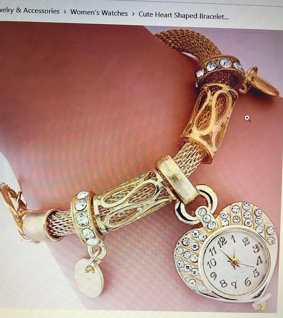 Ladies Heart Bracelet Quartz Watch