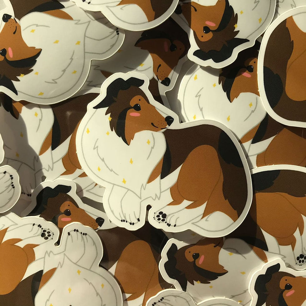 Thumbnail: Sheltie Dog Vinyl Sticker | Collie Lover Gift