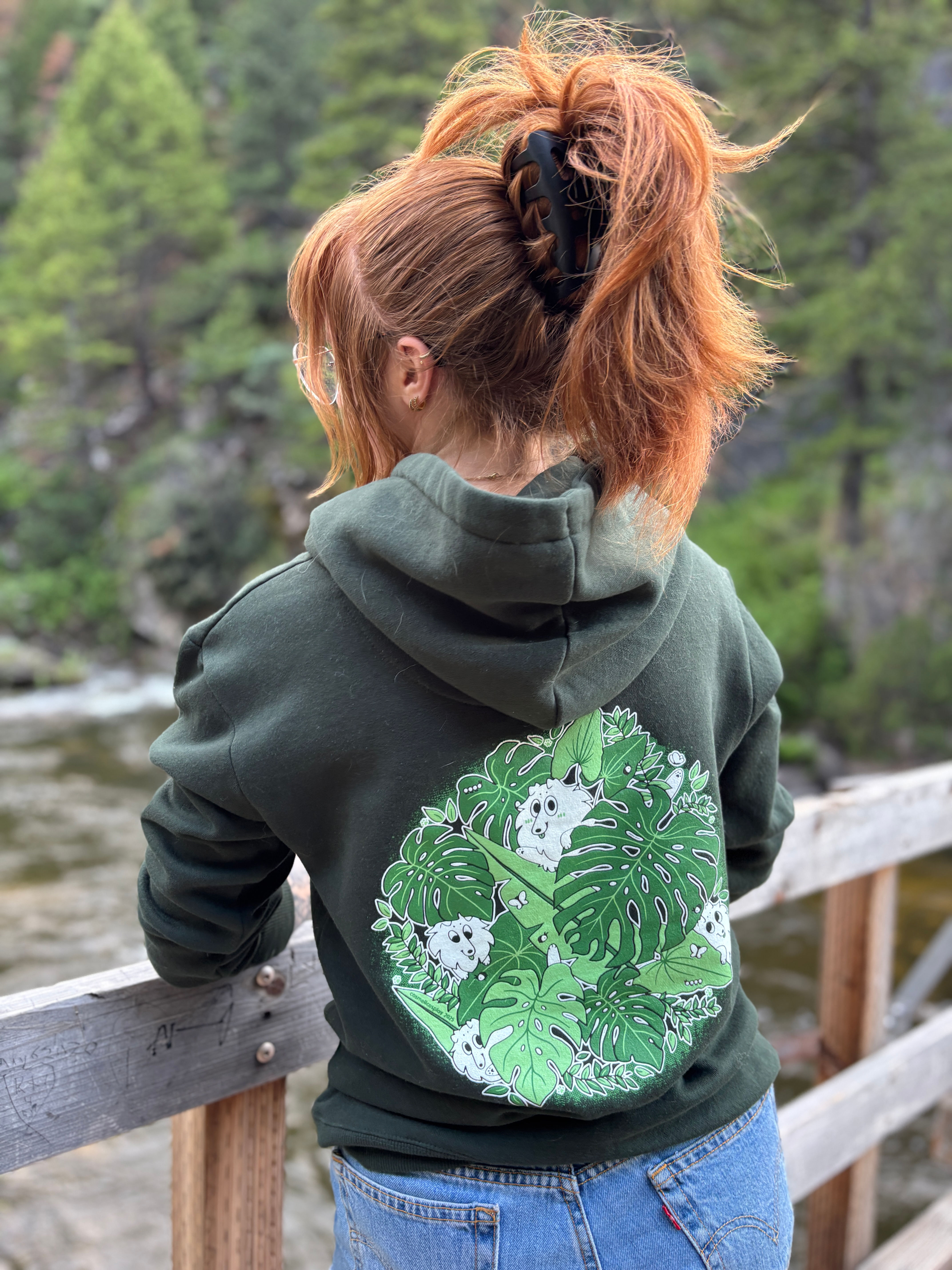Skrungle in the Jungle Hoodies | Monstera Puppy Pullover